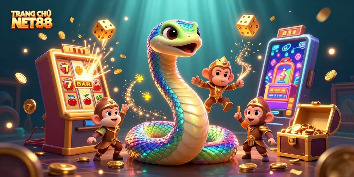 Engage in thrilling experiences at TRANG CHỦ NET88 with vibrant slot machine action and exciting game elements.