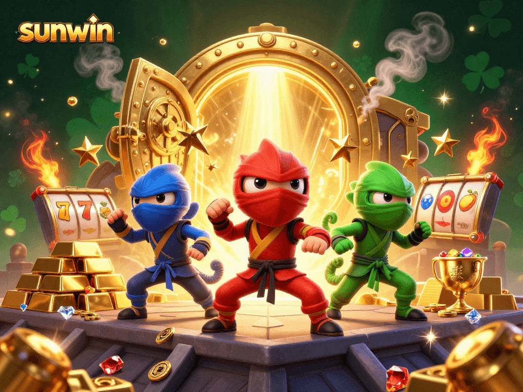 Unleash treasures with the sunwin ninja chameleons as they fight for jackpot wins.