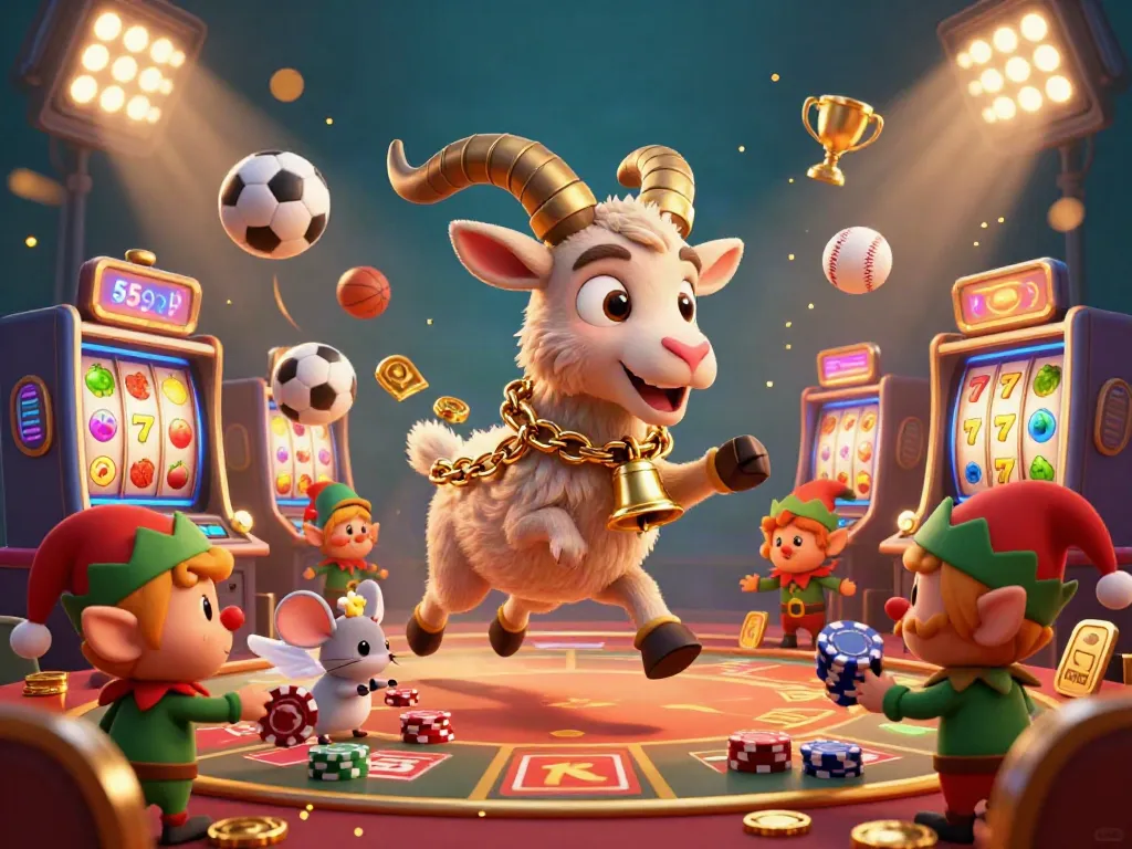 Experience thrilling gameplay at 55qq, with colorful slots and festive characters in a casino scene.