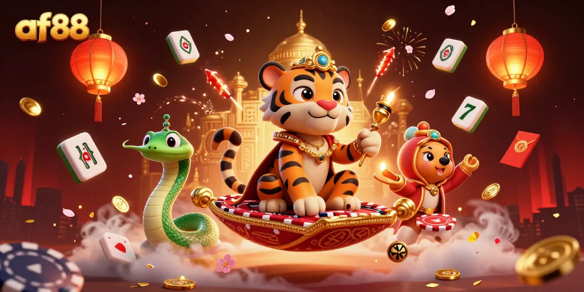 Win big with af88 in this exciting 3D casino scene filled with vibrant gaming elements.