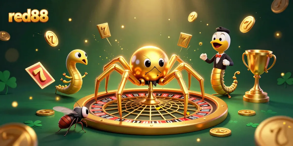 Engage with exciting bets and spins at red88, featuring a vibrant 3D casino scene.