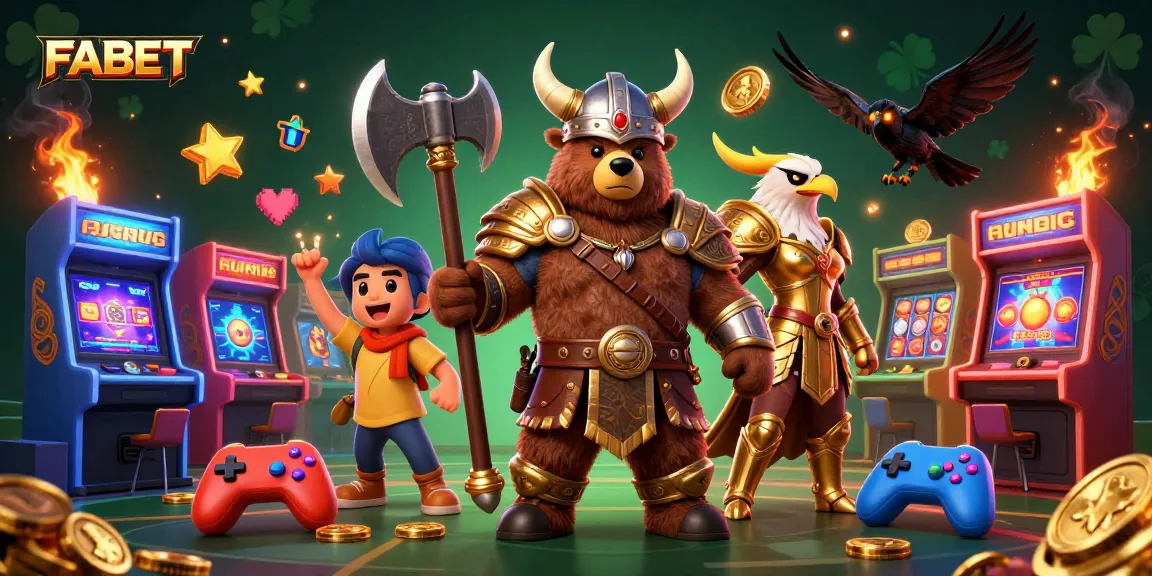 FABET showcases a thrilling Viking-themed casino adventure with vibrant game elements