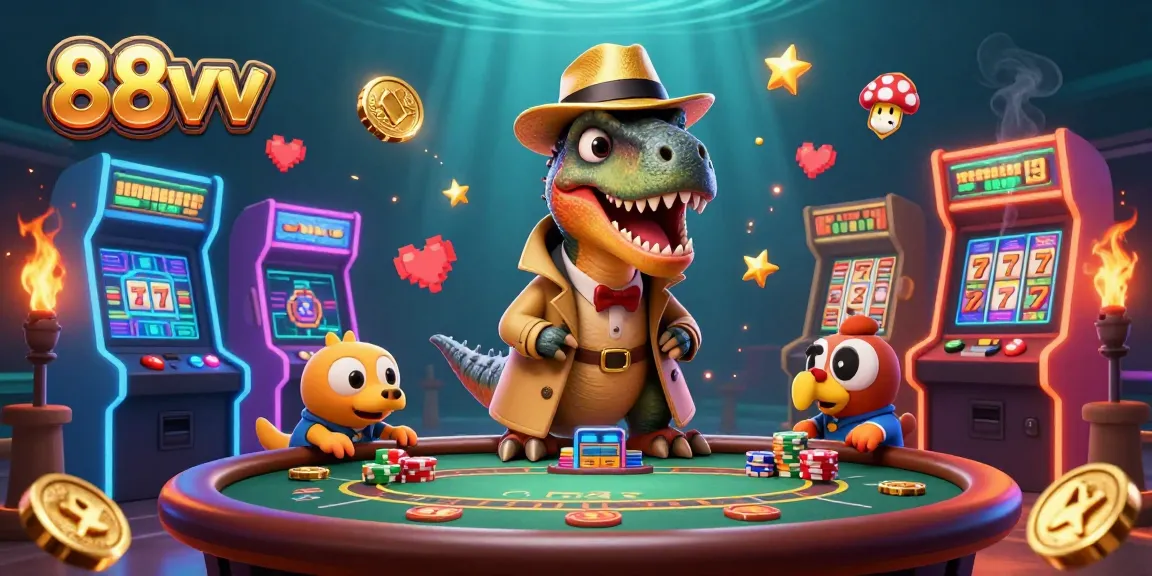 Experience thrilling gameplay at 88vv with a clever velociraptor card counter and a suspicious stegosaurus pit boss.