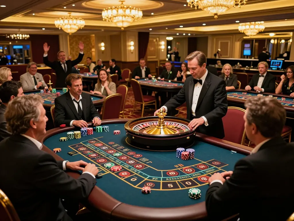 Players engaged in dynamic roulette gameplay at XX88 casino, showcasing the vibrant atmosphere.