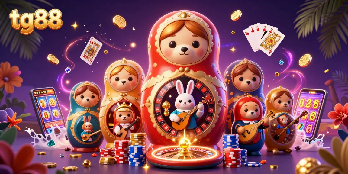 Spin to win with tg88 as charming casino characters delight in a vibrant gaming scene.