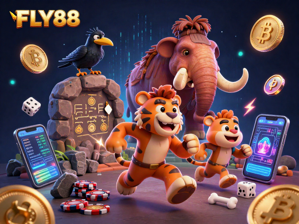 Join the prehistoric fun with FLY88 as you gamble alongside unique characters and crypto elements!