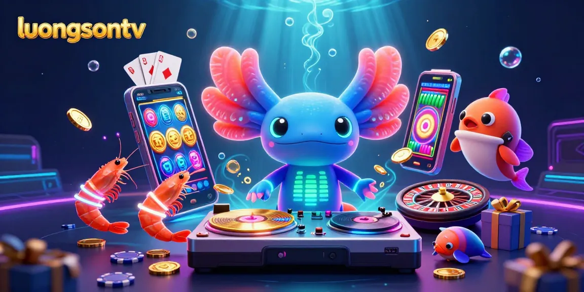 Experience exciting gambling with luongsontv as axolotl DJ spins vibrant slot games.