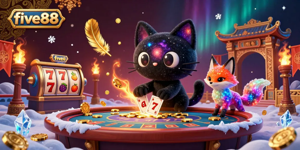 Engage with thrilling five88 slot games at a cosmic casino featuring enchanting characters.