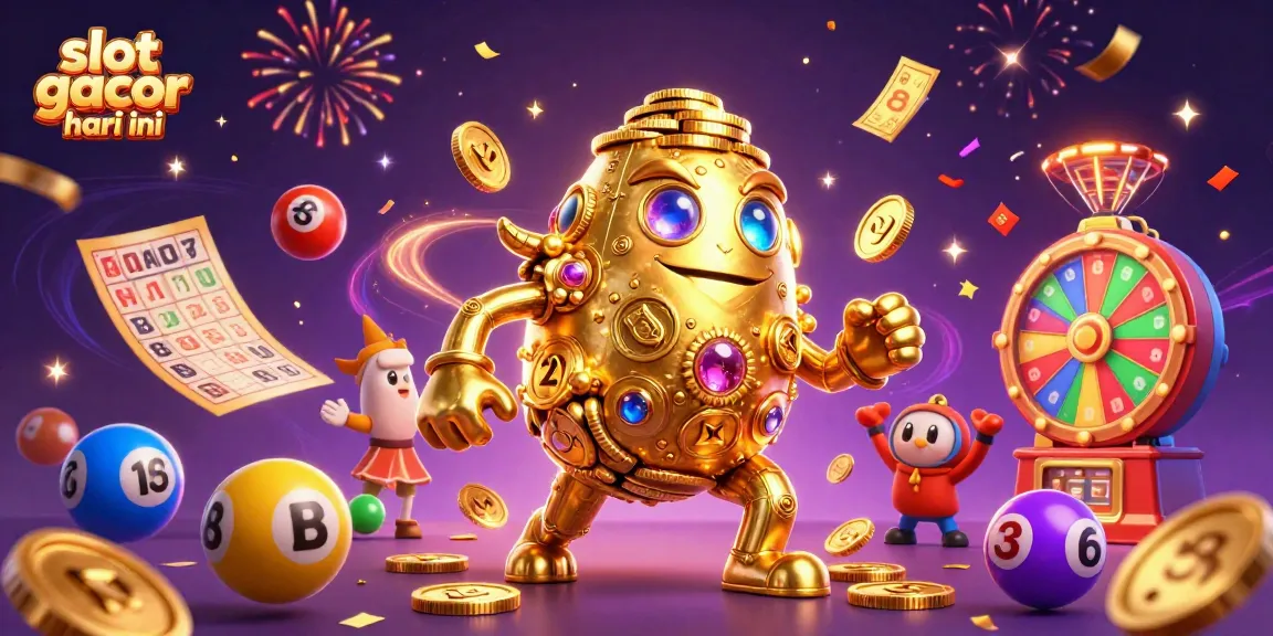 Engage with the excitement of slot gacor hari ini through a vibrant 3D illustration showcasing dynamic casino elements.