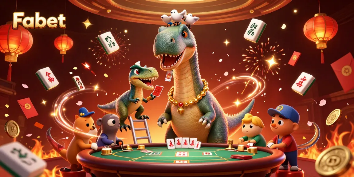 Join Fabet for an exciting gaming adventure with dynamic 3D characters and vibrant casino elements.