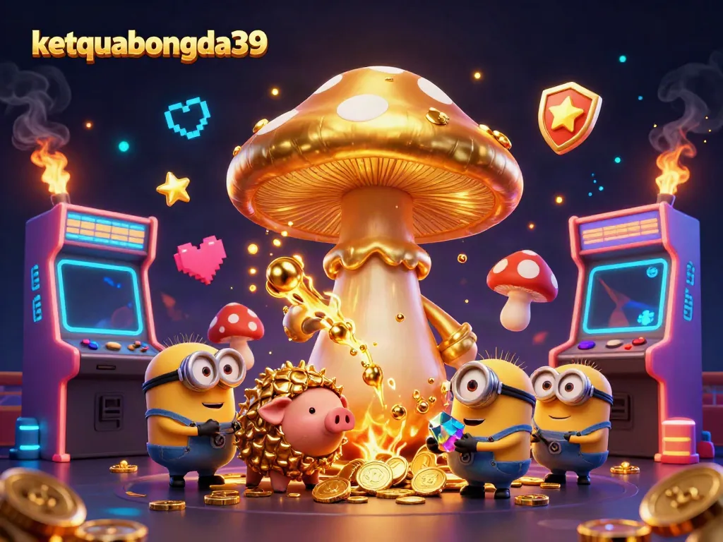 Engage in exciting gameplay with the magical ketquabongda39 scene featuring a golden mushroom wizard.