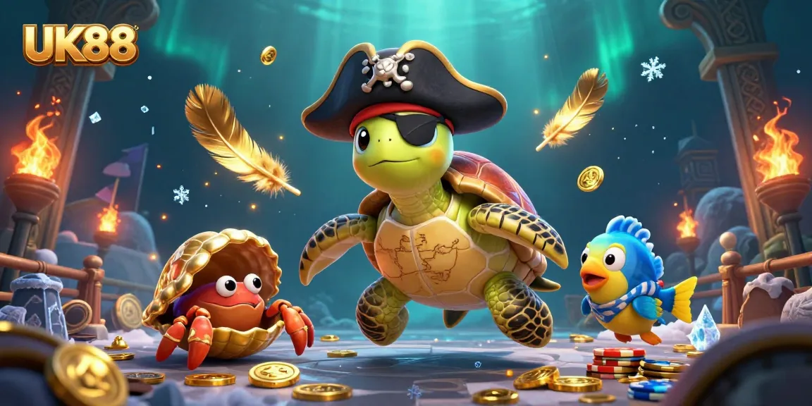 Engage in thrilling gaming adventures at UK88's vibrant underwater casino.