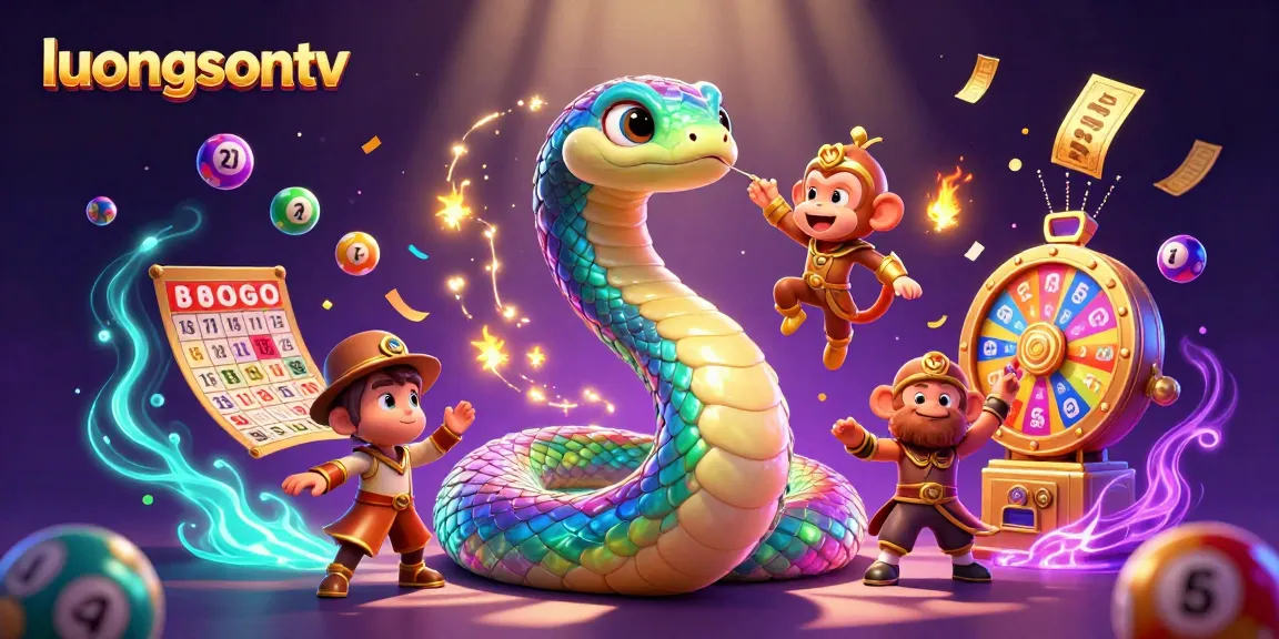 Experience the thrill of betting with luongsontv as lottery elements bounce around a vibrant scene.