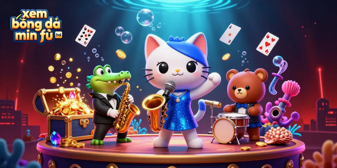 Experience xem bóng đá miễn phí hd with our vibrant, detailed casino scene featuring lively cartoon characters.