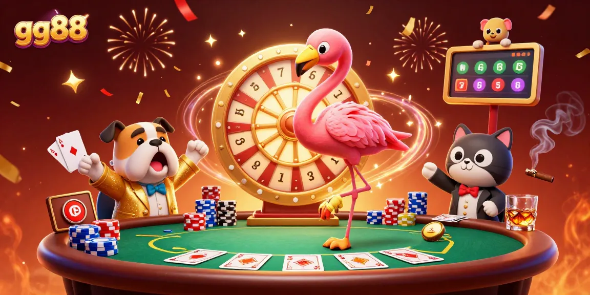 Experience thrilling moments at gg88 with a colorful game show scene full of excitement and prizes.