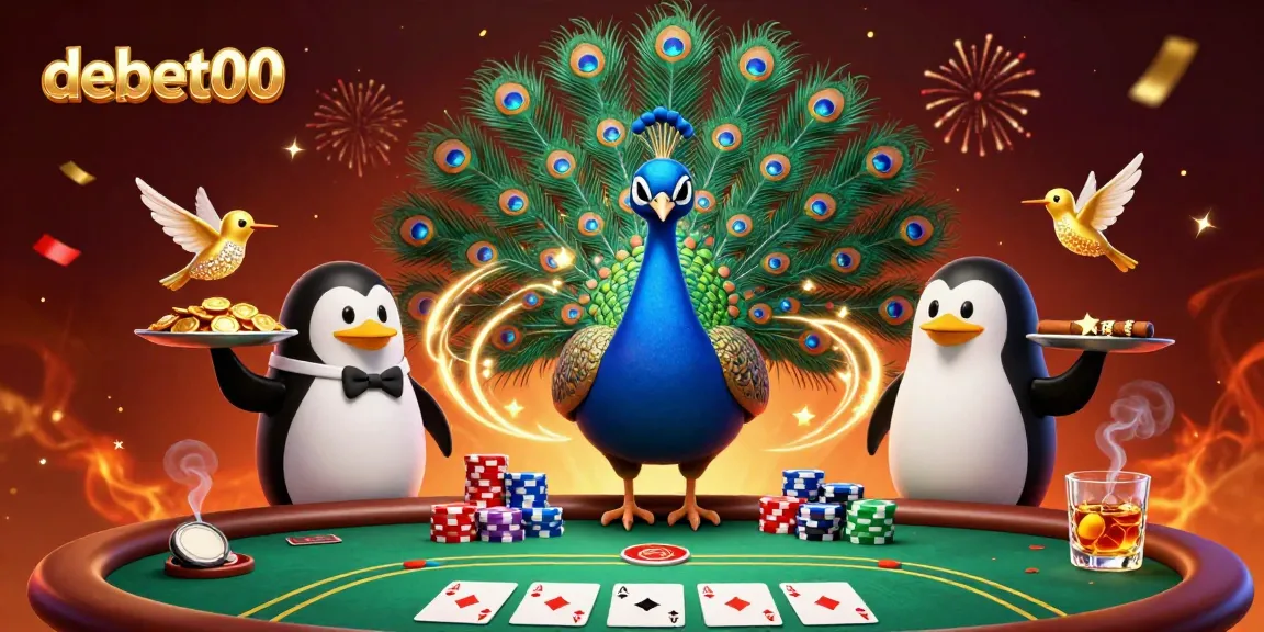 Engage in winning strategies at debet00 with vibrant casino characters in a lively poker scene.