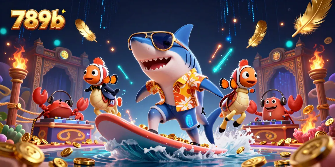 Experience thrilling gaming action at 789b with engaging ocean-themed casino illustration.