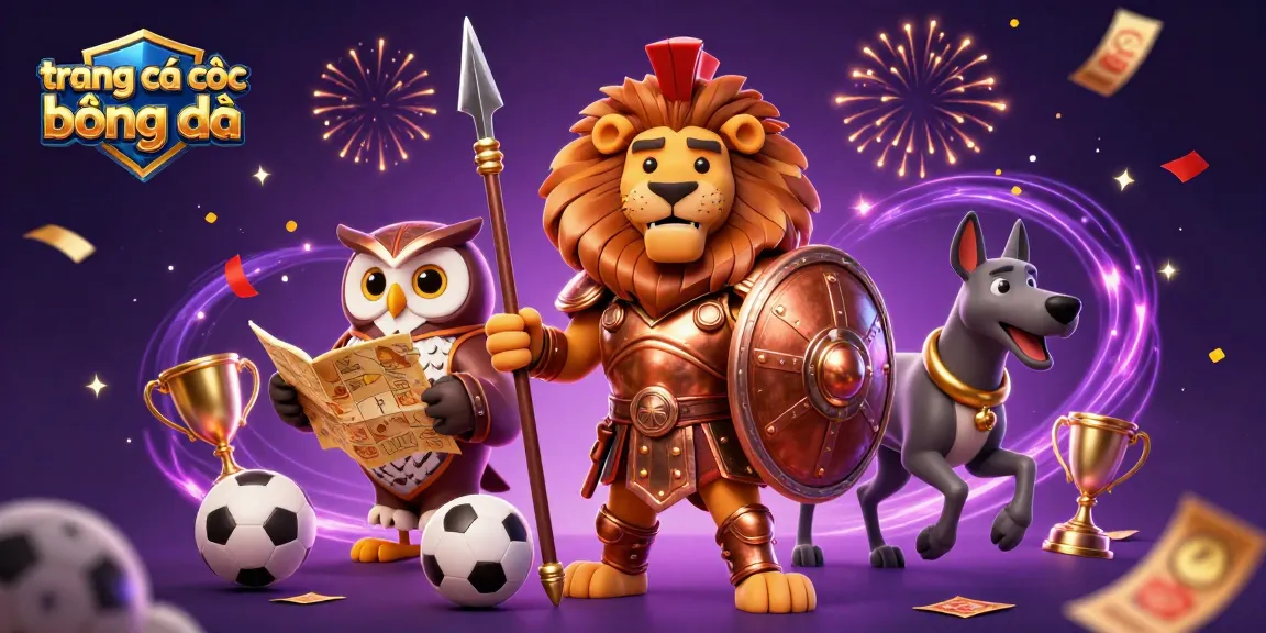 Engage in sports betting with featured trang cá cược bóng đá elements including dynamic sports balls and betting slips.