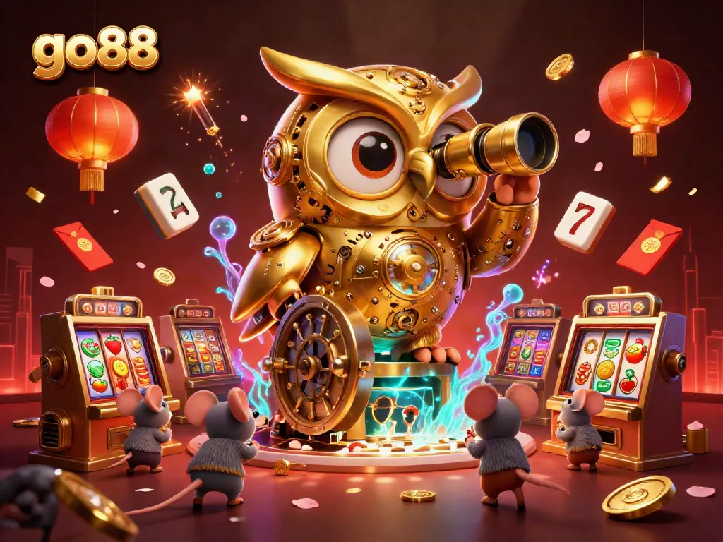 Experience go88's vibrant gaming world with a dynamic 3D depiction of a casino scene.