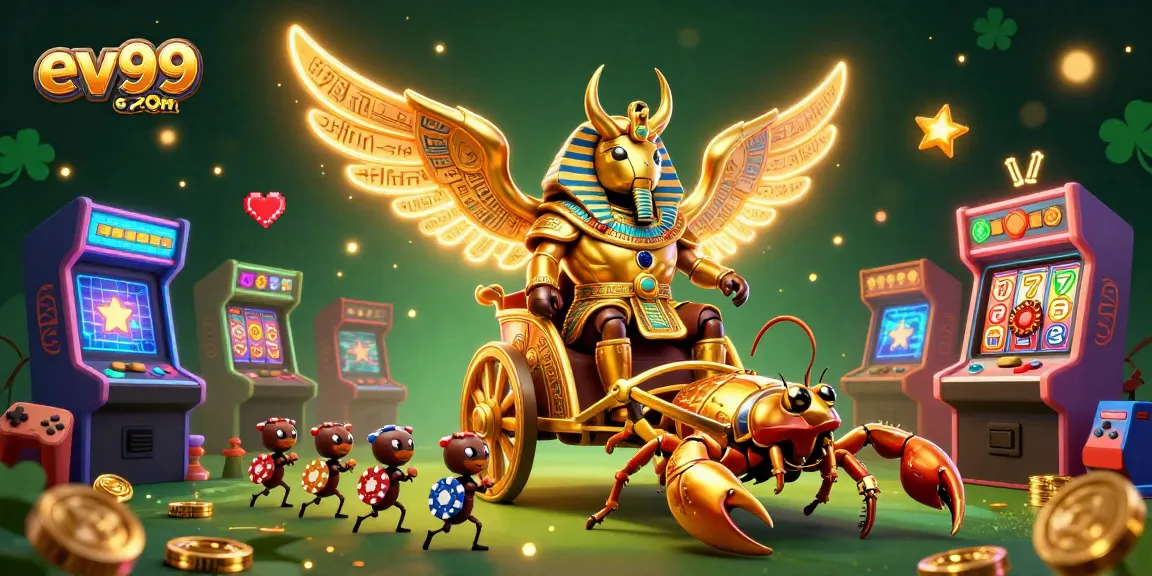 Engage in thrilling gaming experiences with ev99 com, featuring a vibrant 3D digital casino scene.