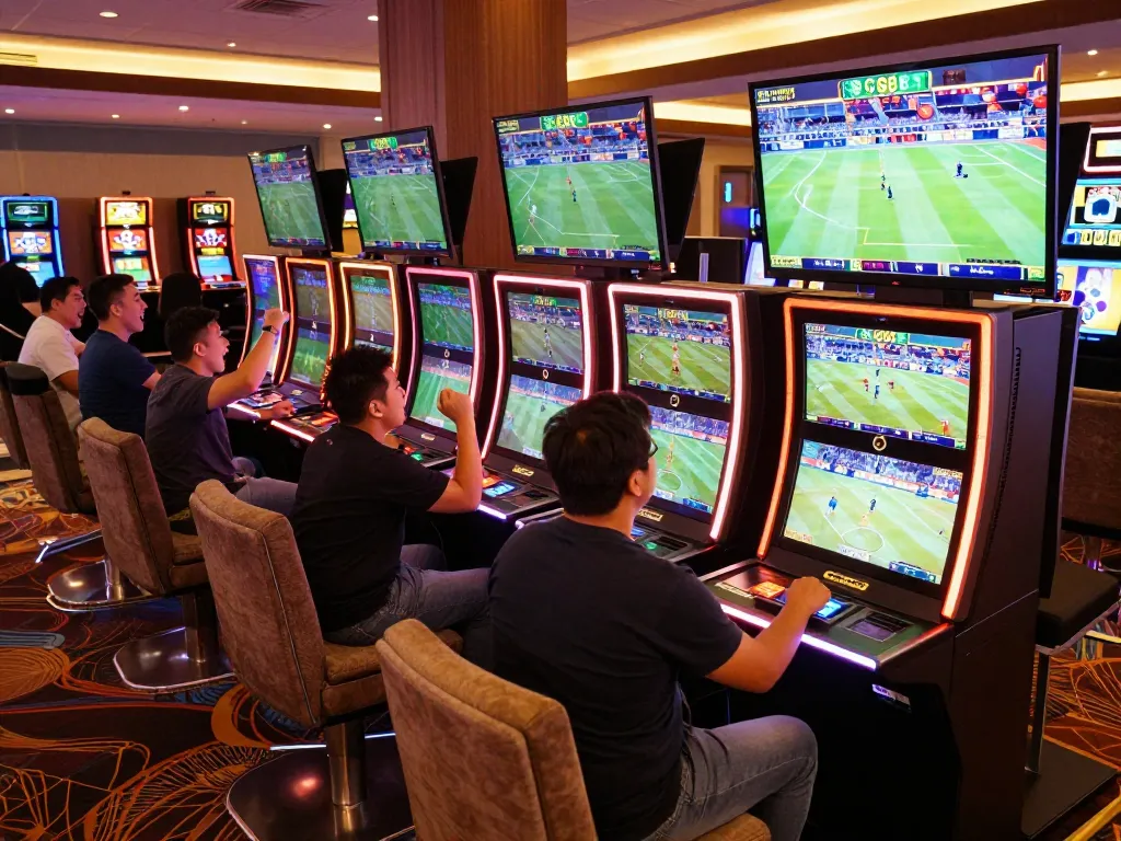 Excited patrons engaging with SC88 BET in a vibrant sports betting atmosphere.