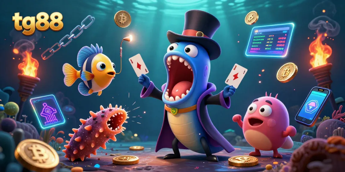 Experience tg88's vibrant gaming world with a magical underwater casino scene featuring thrill and excitement.