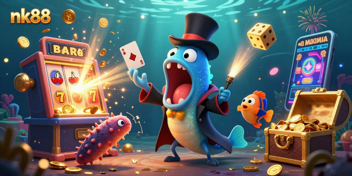Experience thrilling gameplay with nk88 in this vibrant underwater casino setting.