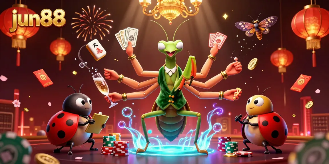 Experience exciting gaming action at jun88 with vibrant characters and casino elements.