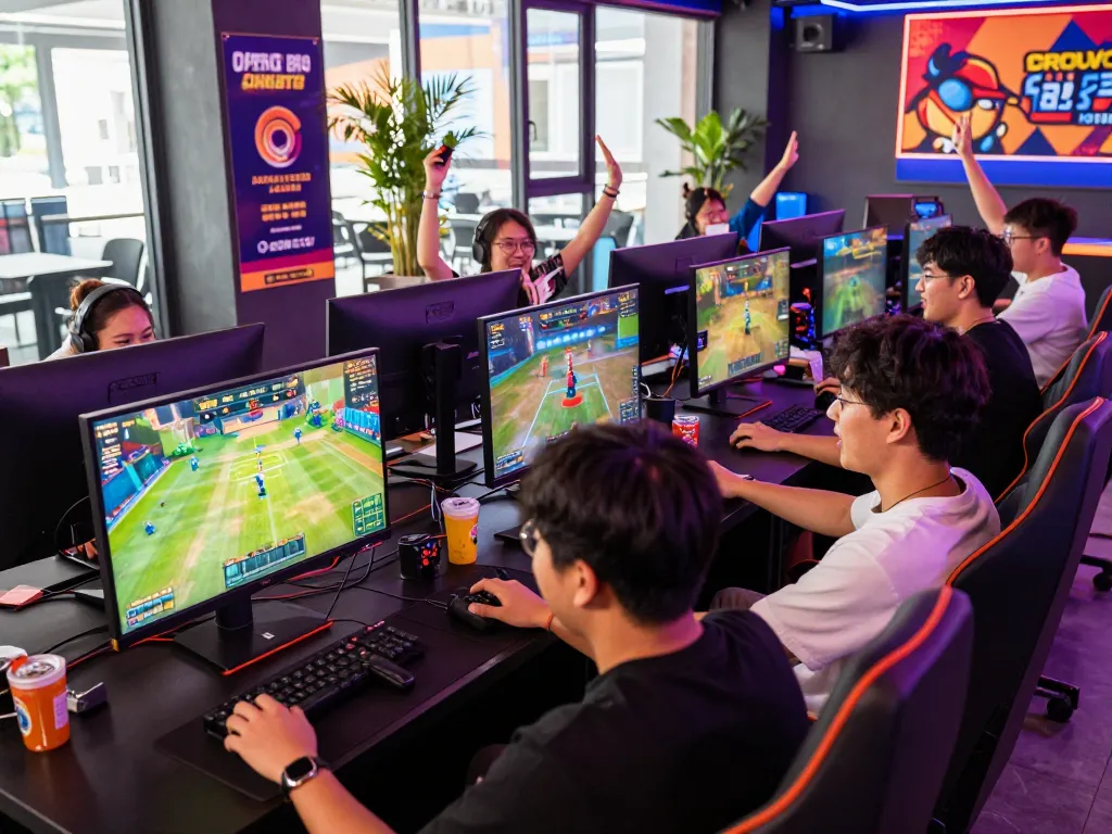 Exciting gaming atmosphere at OPEN88 showcasing live sports and casino games.