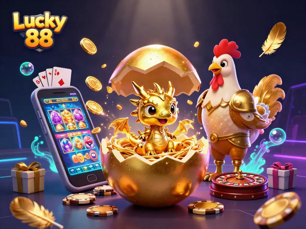 Spin the Lucky 88 slot with dazzling visuals of gold and vibrant gameplay elements.