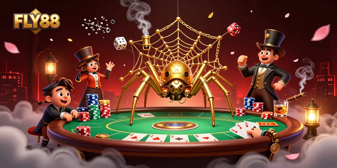Spin slots for big wins at FLY88 in a vibrant casino scene with rich game elements.