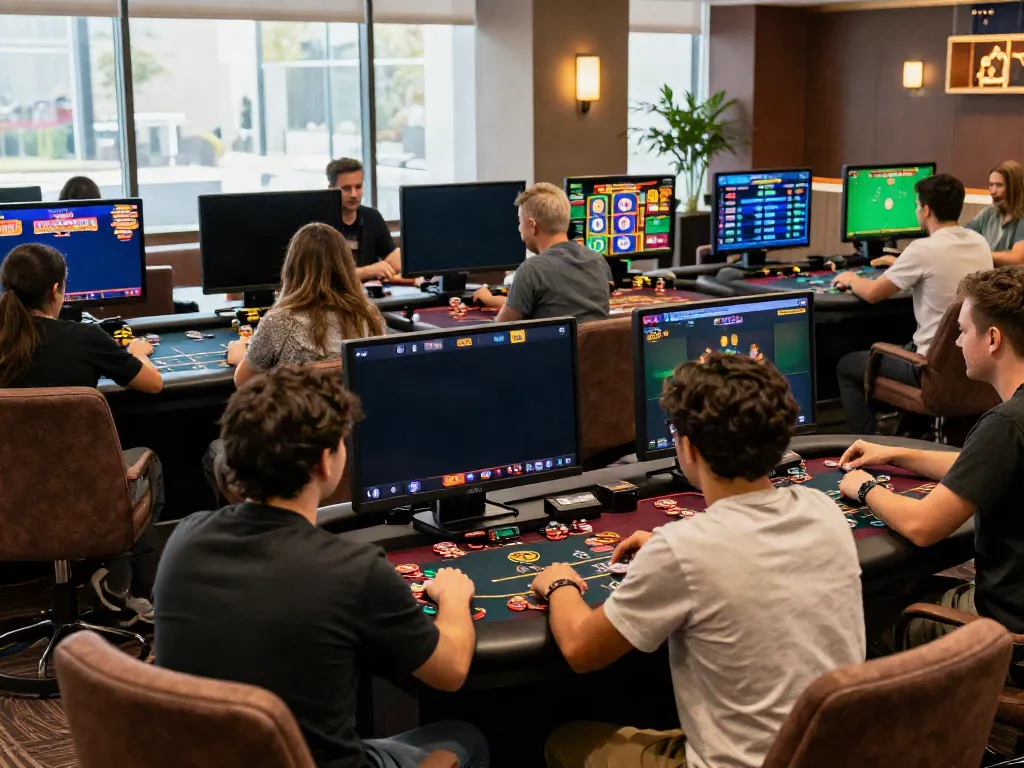 Players enjoying their time at https://net88.broker/ in a vibrant online casino atmosphere.