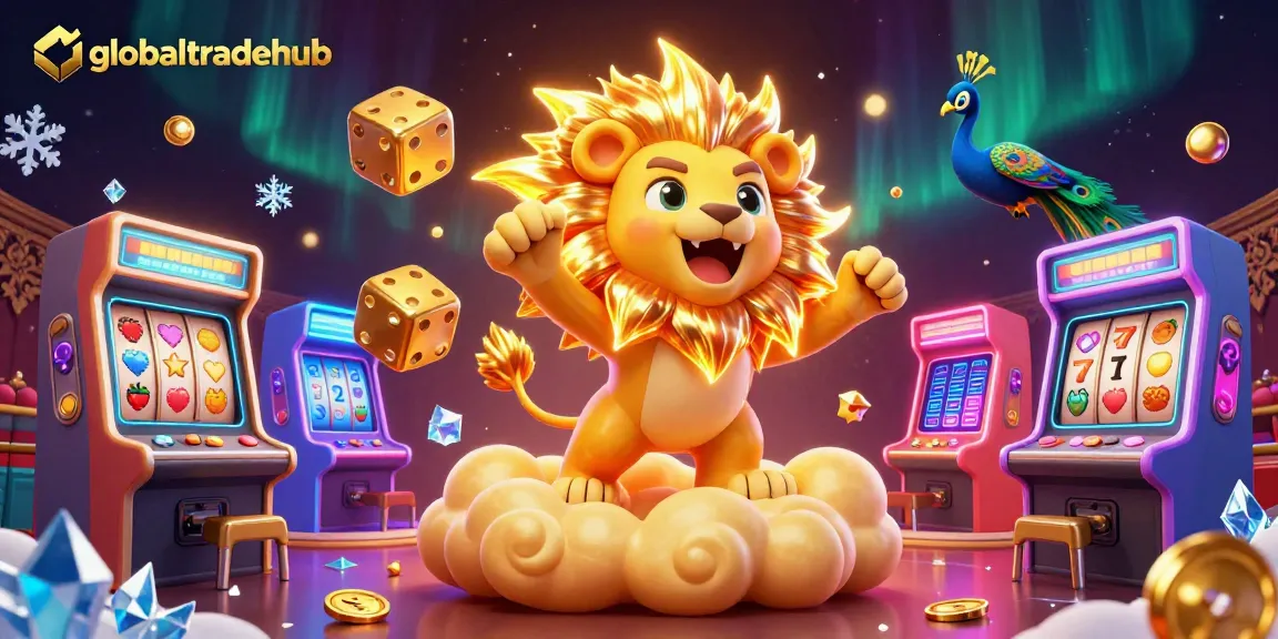 Experience thrilling gameplay at globaltradehub with colorful slot reels and animated graphics.