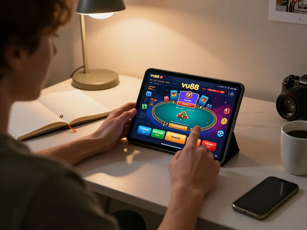 Engaging in a vu88 online casino game with vibrant visuals and strategic betting options.