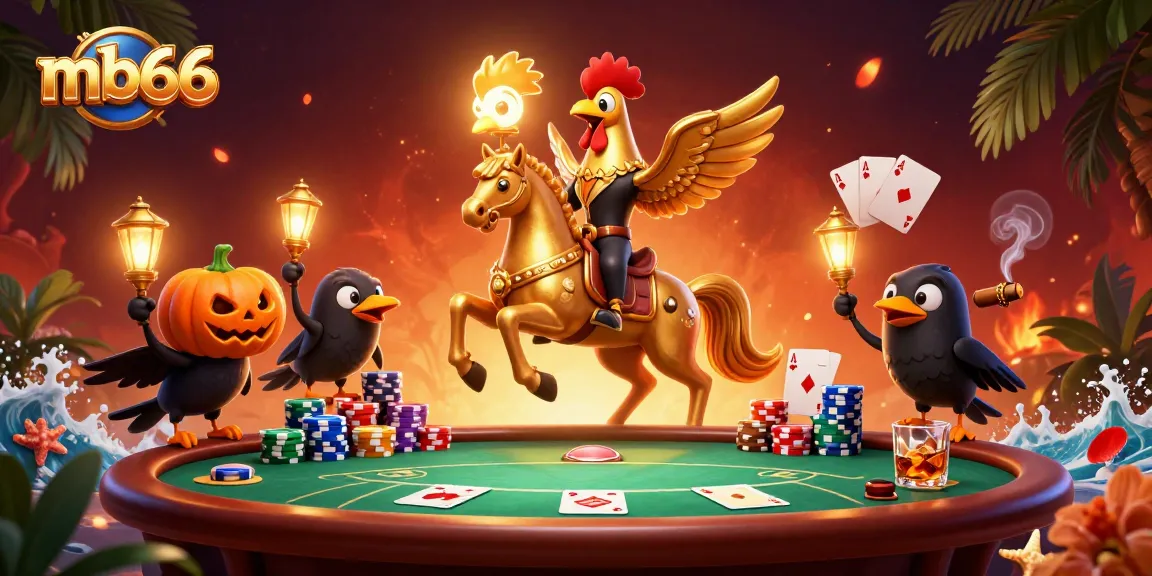 mb66 - Tham gia trò chơi casino với gà trống vàng trong không gian đầy ánh sáng huyền bí