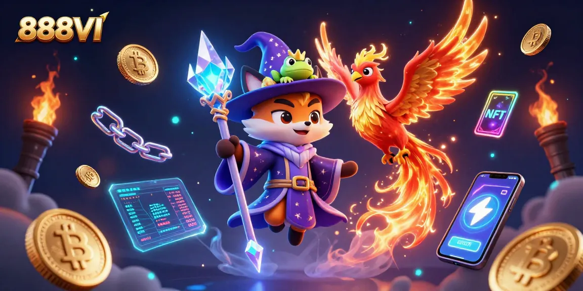 Experience thrilling gaming adventures at 888VI, featuring a mystical wizard fox and phoenix.