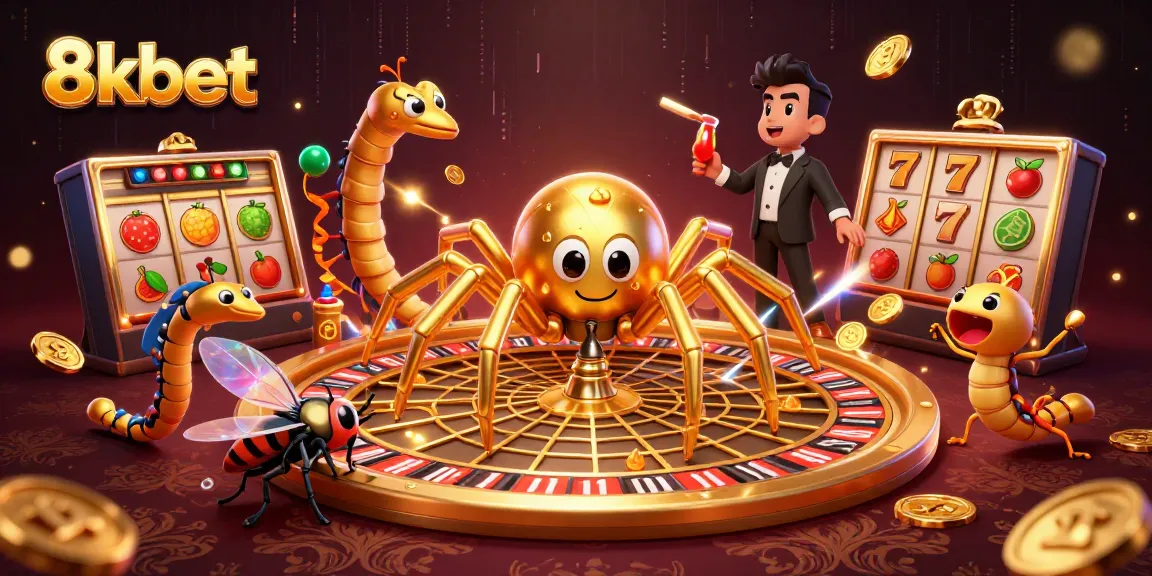 Experience thrilling gaming with 8kbet's vibrant 3D casino scene, featuring dynamic action and excitement.