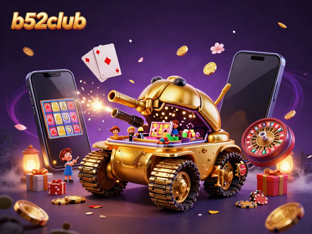 Experience the thrill of b52club with a colorful casino scene, showcasing action and excitement.