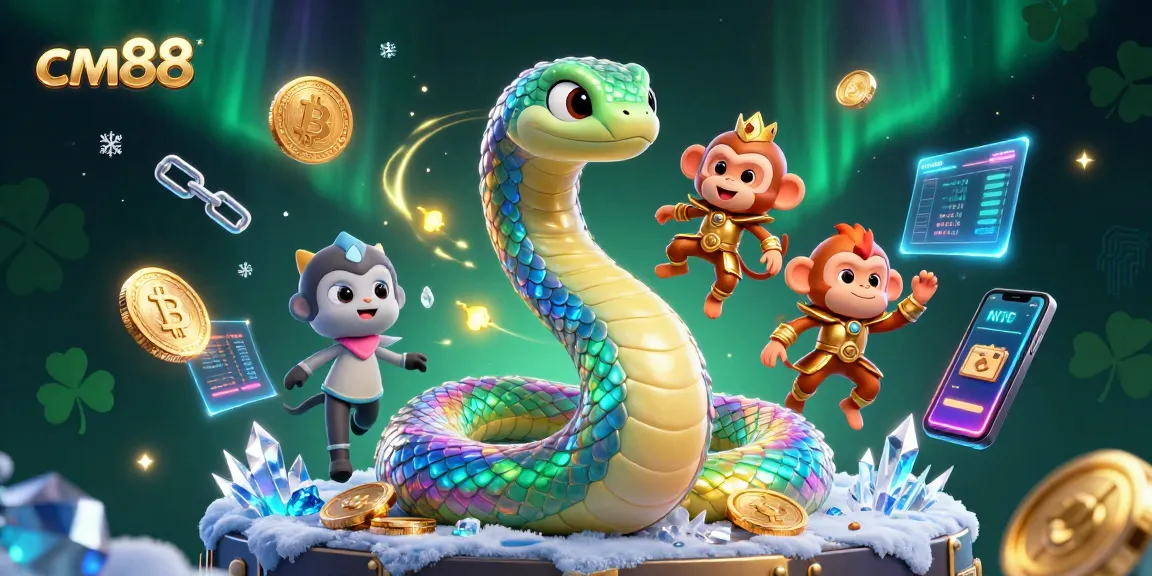 Khám phá cm88 với chiếc rồng cầu vồng huyền bí và những đồng tiền điện tử lấp lánh trong không gian sòng bạc.