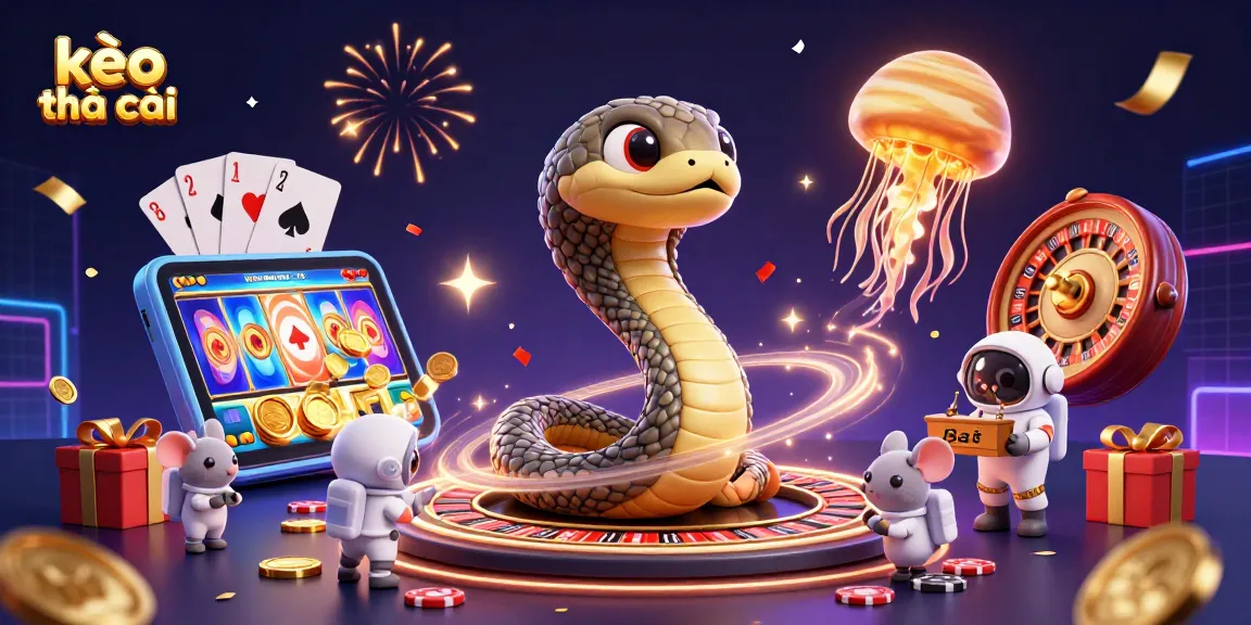 Engage in thrilling betting with kèo nhà cái as mini astronaut mice play on a roulette wheel.