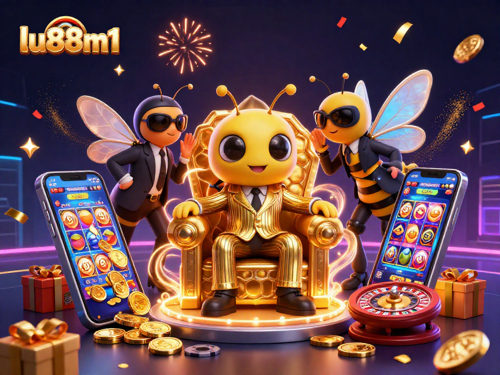 Join the excitement of gaming at lu88m1 with a vibrant 3D casino scene full of rewards!