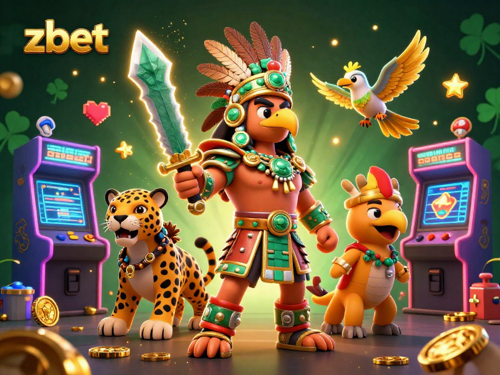 Experience thrilling gameplay at zbet with vibrant casino-themed 3D illustration.