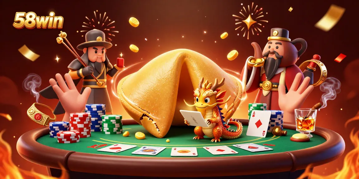 Engage in thrilling gameplay at 58win with vibrant characters and rich casino elements, showcasing online gambling excitement.
