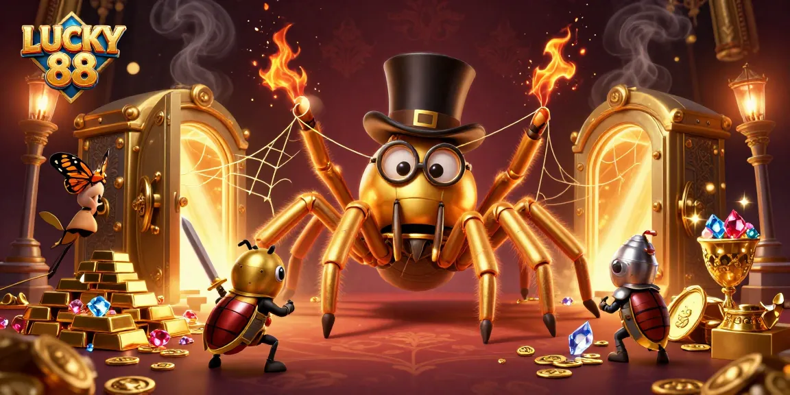 Experience winning strategies with LUCKY 88 in an enchanting casino scene overflowing with riches.