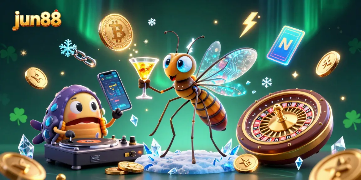 Experience thrilling wins with jun88, showcasing a vibrant 3D casino scene filled with fortune.