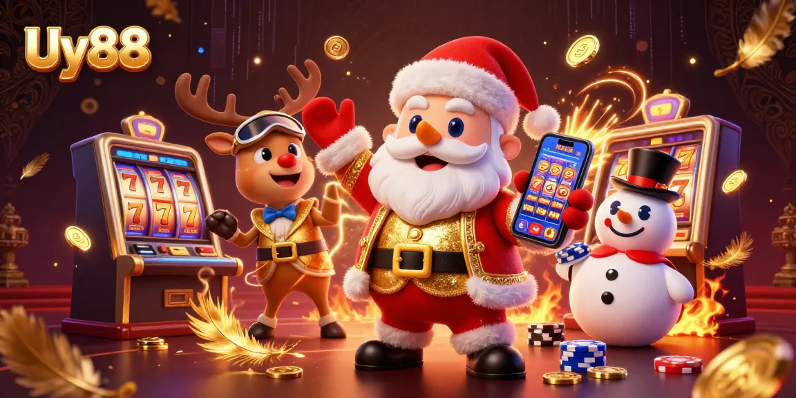 Experience the excitement of Uy88’s gaming universe with Santa and friends at the jackpot slots!