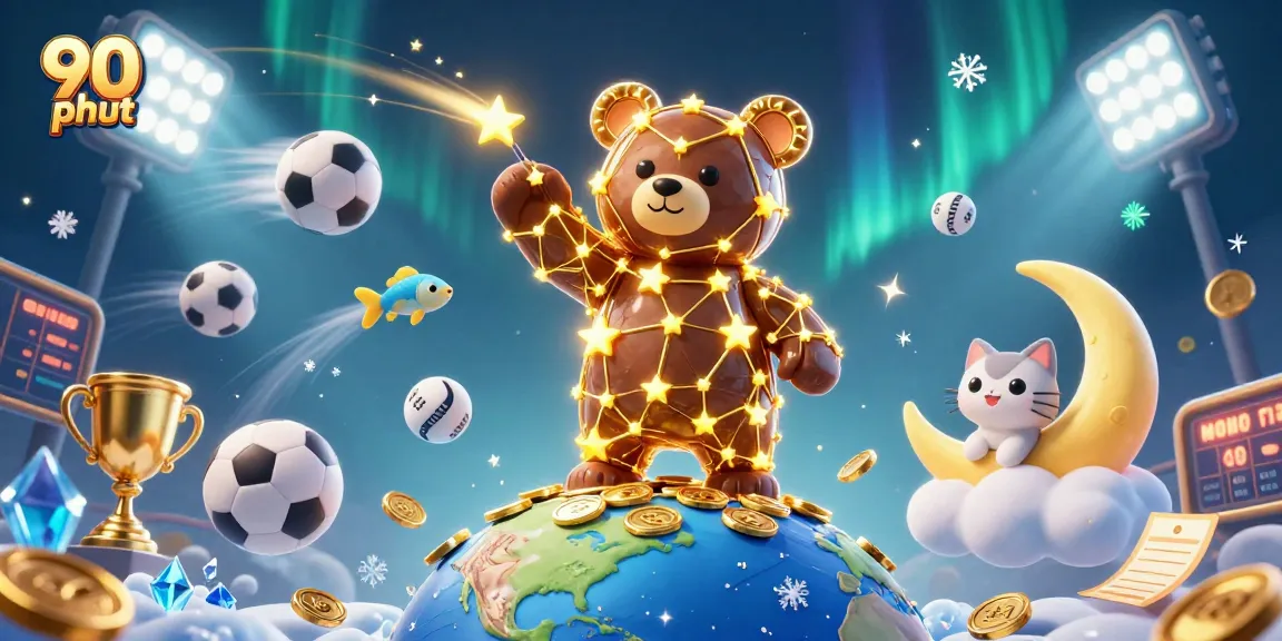 Engage with 90 phut for exciting sports betting action with golden trophy cups and dynamic gameplay.