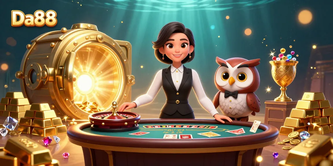 Experience thrilling gaming moments at Da88 with our elegant dealers and luxurious casino ambiance.