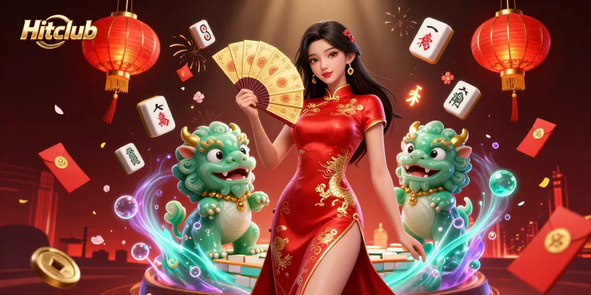 Experience the thrill at Hitclub with vibrant casino elements and striking characters in a dynamic scene