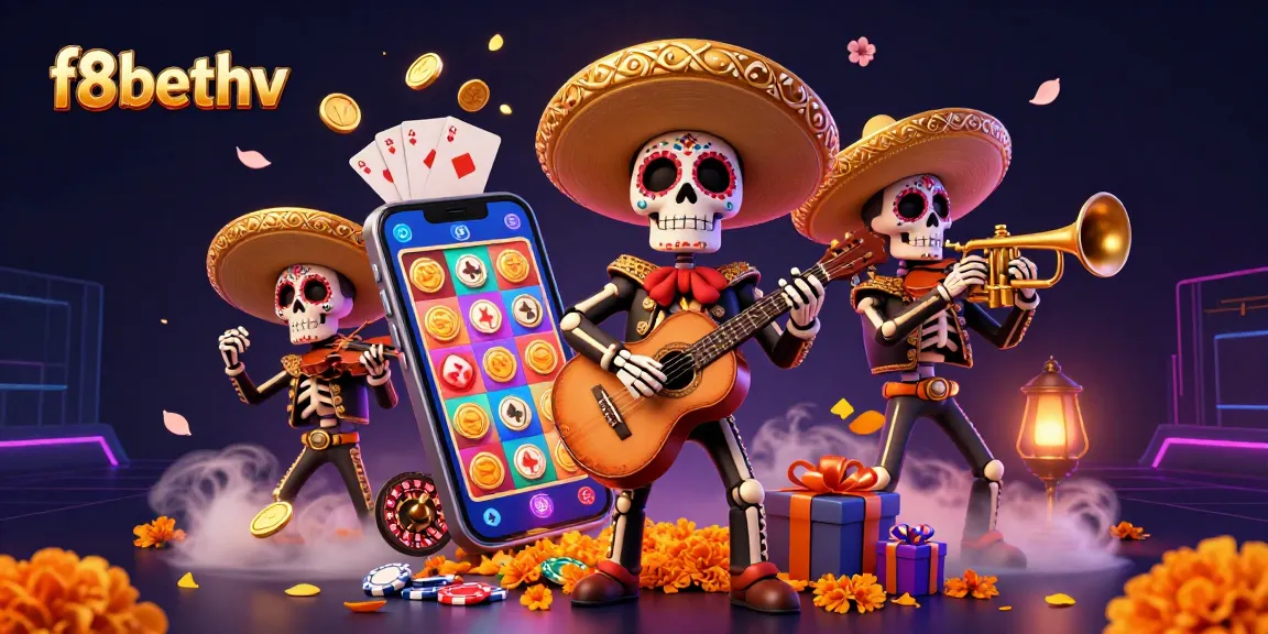 Experience thrilling gaming with f8bethv in a vibrant 3D casino scene filled with games and excitement.